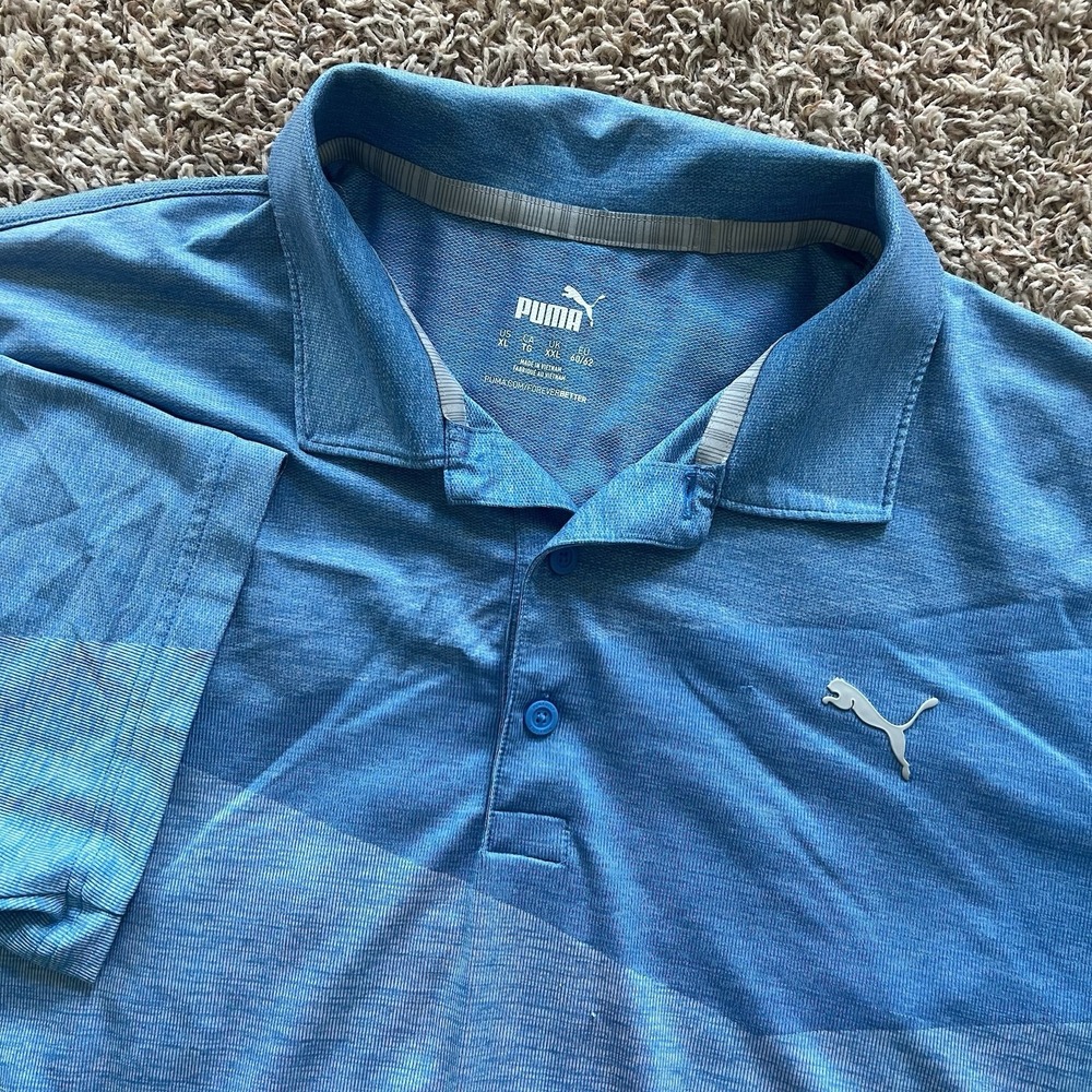 Puma‎ Performance Golf Polo Blue Men's Sz XL